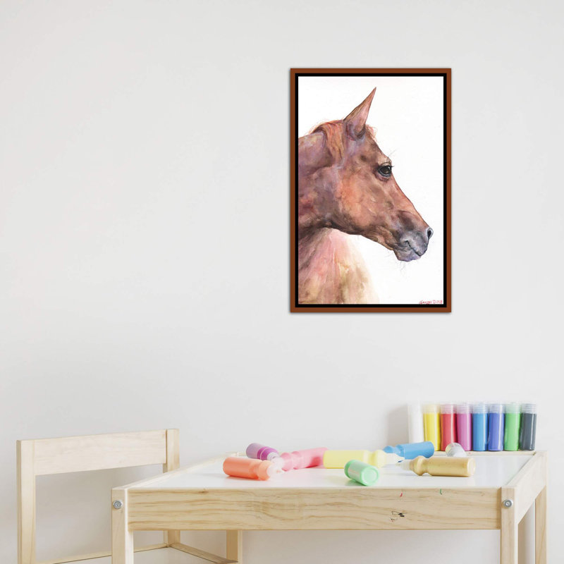 Décoration murale pour enfants Hanna, H 40 po x l 26 po x P 1,5 po, Toile classique avec cadre brun