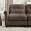 Canapé 3 places avec 2 poufs, accoudoirs arrondis et coussins de soutien lombaire, assise profonde et confortable pour le salon-164982932