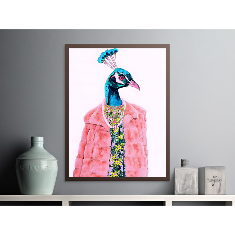 Peacock Veras Animal Print Bird Art Fashion Print Home Decor Framed Art Wall Decor Unique Gift Idea Stylish Veras