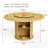 55" Round Dining Table For 6