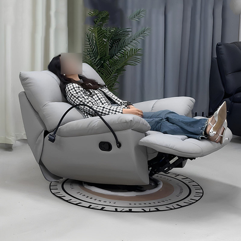 Fauteuil inclinable manuel ergonomique en similicuir, Gris
