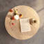 Table basse ronde avec rangement Travertine