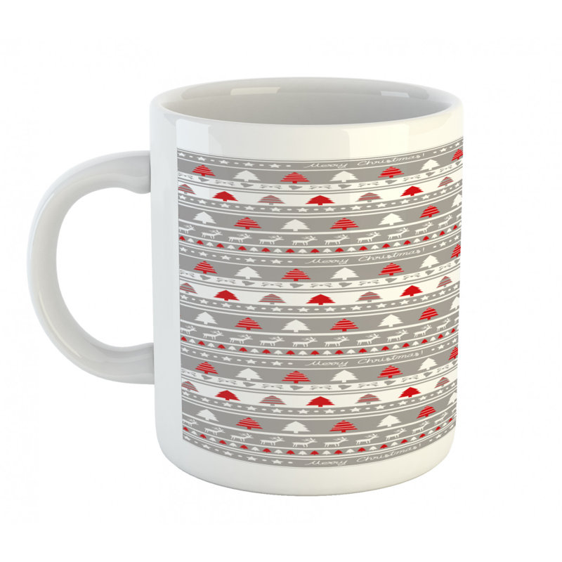 Grande tasse à café border cerfs