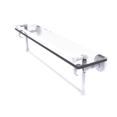 Jarrell Glass Bracket Shelf with Towel Bar