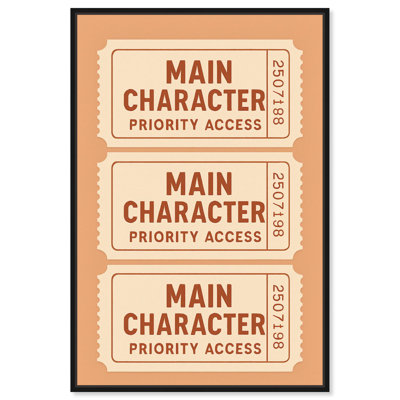 Main Character Access Canvas Print Typography Art Print by Art Remedy