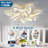 Modern Geometric Pattern Ceiling Fan With Light-888487643