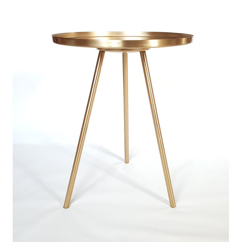 Roger Tray Top End Table, Brass, Brass