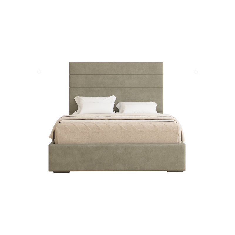 Chanute Upholstered Bed Frame, Asphalt, Small Double (4')