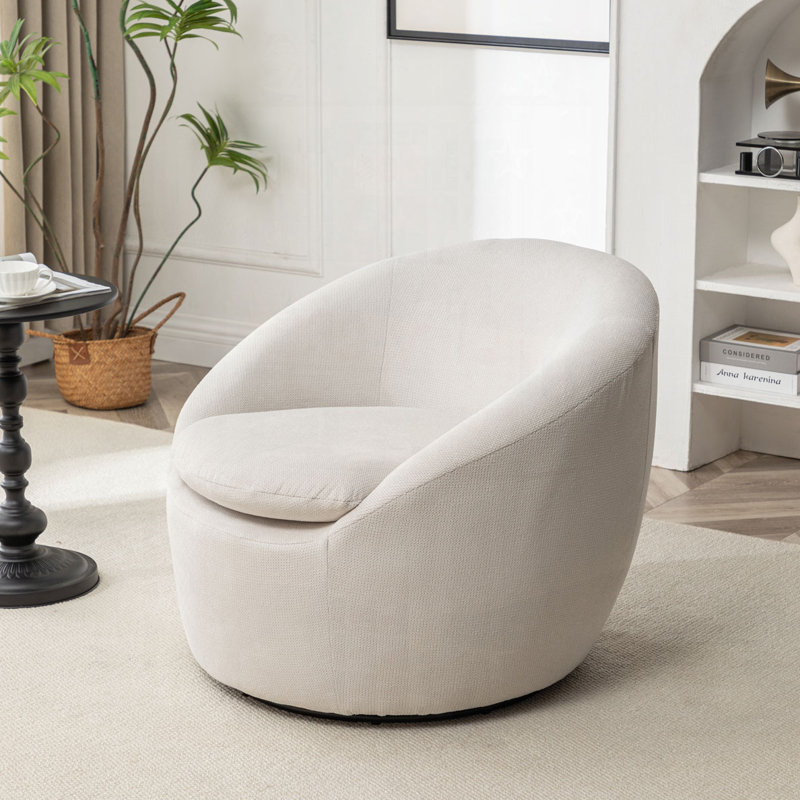 Fauteuil demi-tonneau Modern, Beige