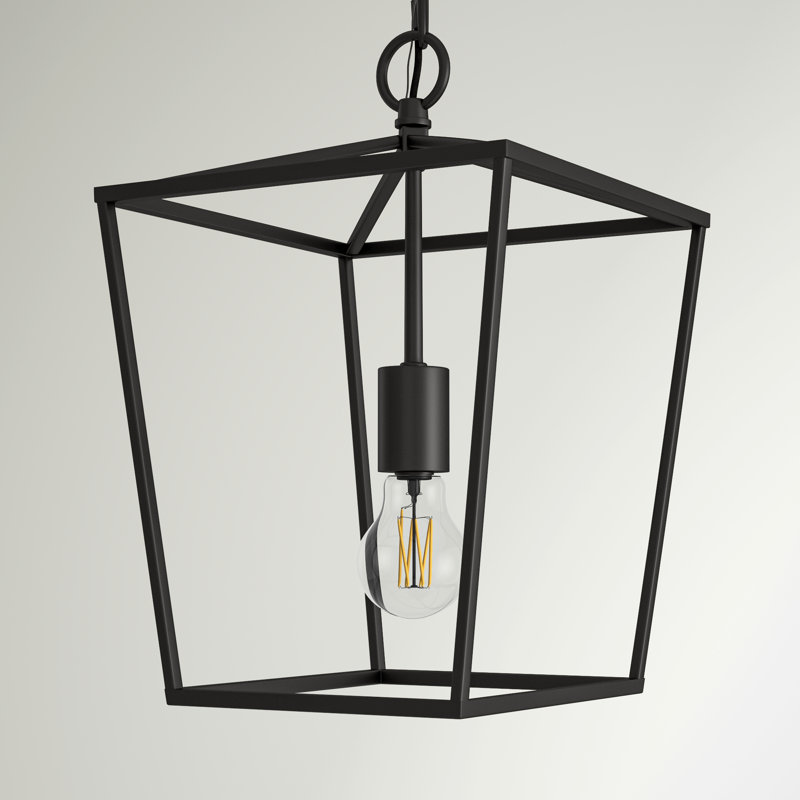 Luminaire suspendu géométrique 1 lumière Finnick, Noir