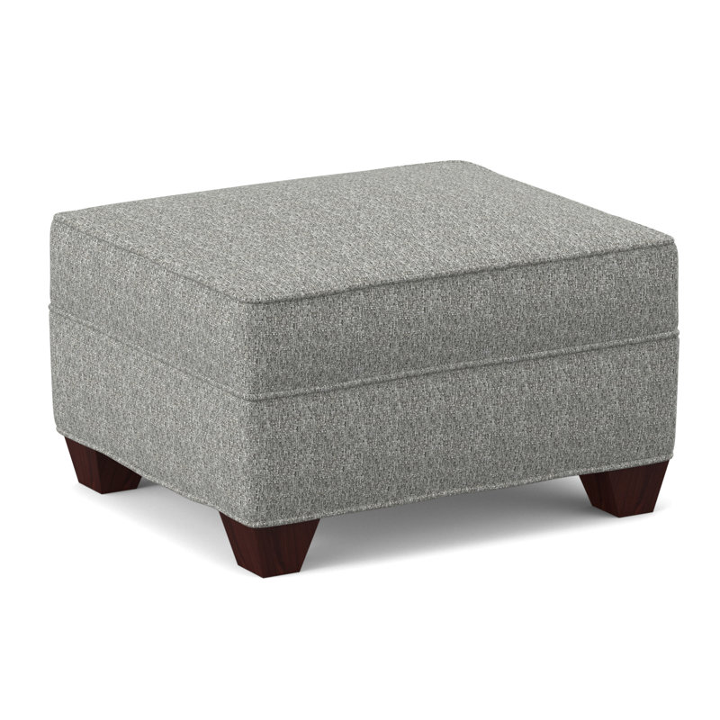 Phillips 26" Wide Rectangle Standard Ottoman, Empire Mahogany, Connelly Dove