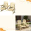 Banc de jardin stable en bois, banc de jardin 2 places-130693594
