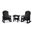 Ensemble de chaises berçantes 3 pièces avec table d'appoint Heritage Adirondack Heritage