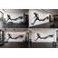 Murale de coureuse, papier peint de gymnastique, autocollant noir silhouette de course, décor de salle d'entraînement de studio d'entraînement 610MV-354436178