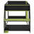 Full-Size Gaming Loft Bed with Side RGB Desk, USB Ports, Cable Grommet, LED Lights, Heavy-Duty Green Frame-151717299