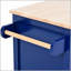 Store Kitchen Cart with Rubber Wood Countertop, Kitchen Island has 8 Handle-Free Drawers-1111396546