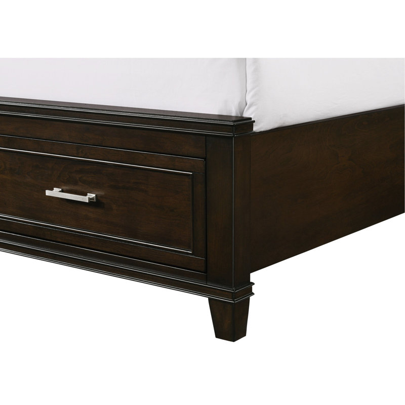 Lit avec très grand lit avec rangement en X - Base en bois massif peuplier, bois d'hévéa, couleur conglomérat