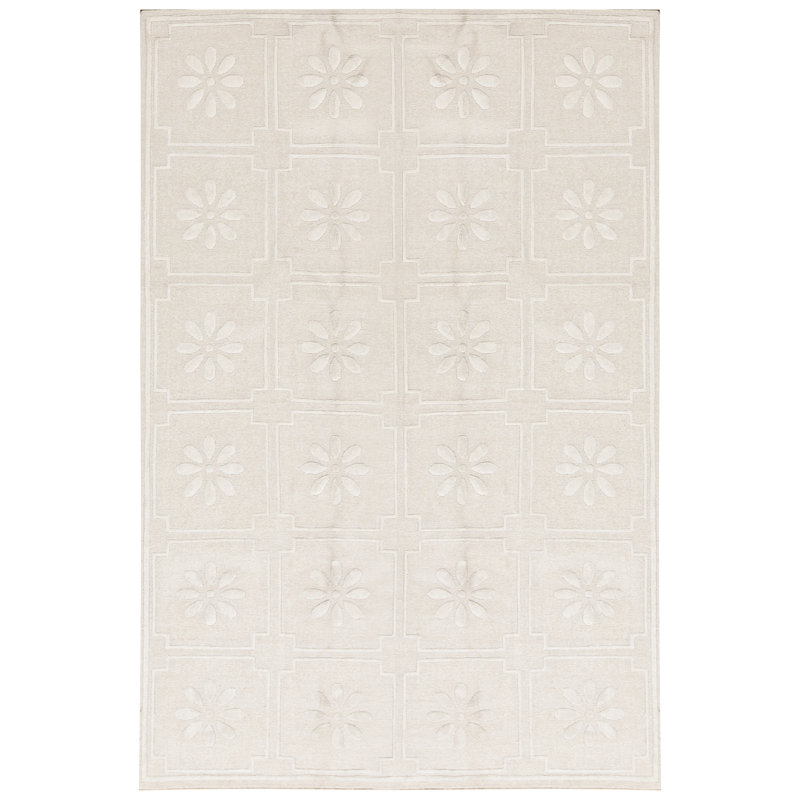 Tapis argent noué à la main de haute qualité
