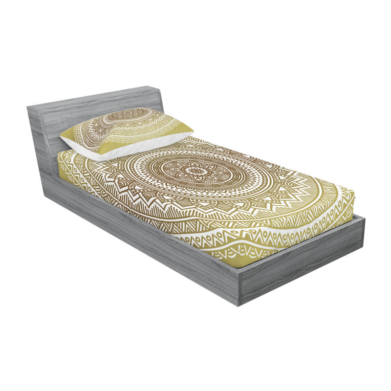 Microfiber Sheet Set, Twin Sheet Set with 1 Pillowcase, Mustard