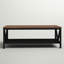 Table basse bicolore à cadre en V avec tablette de rangement inférieure-1767665938-1767665949
