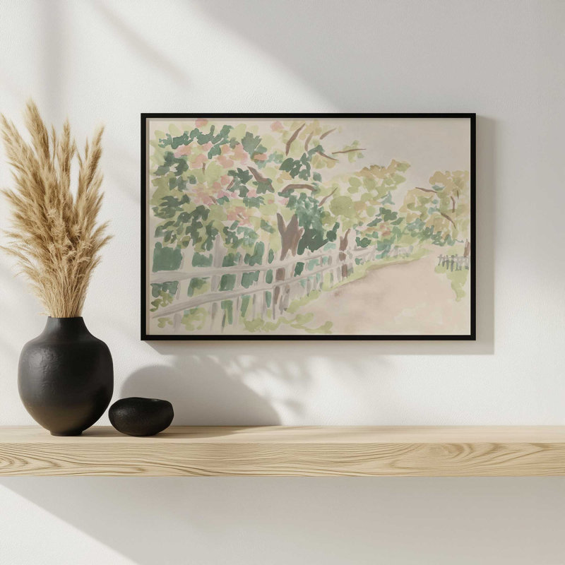 Reproduction d'art, "Scènes de campagne I" par June Erica Vess, H 12 po x l 8 po, Open Corner Frame Paper, Brown