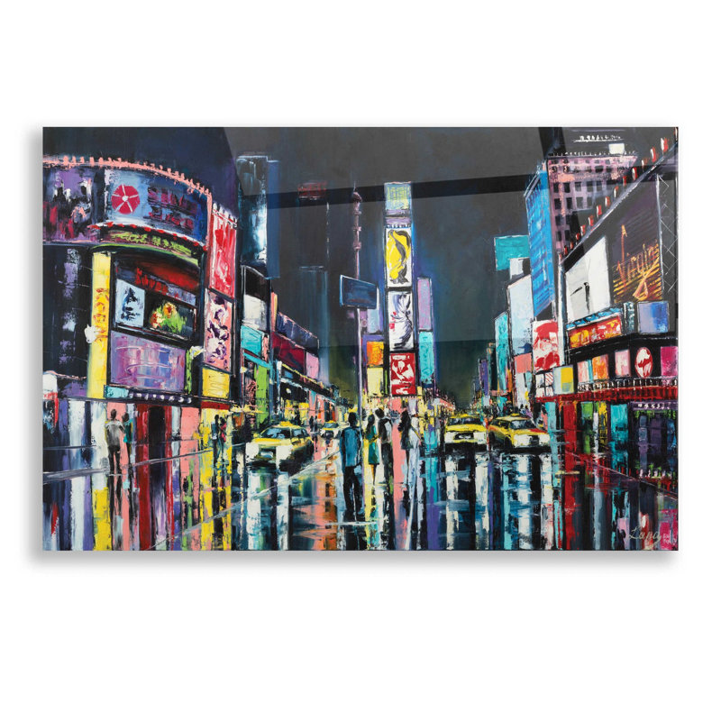 'Ny,' Acrylic Glass Wall Art, 12" H x 16" W x 0.13" D
