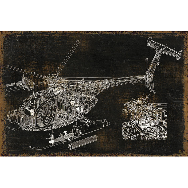 Old Drawing 16 - Wrapped Canvas Print, 81cm H x 122cm W x 3.8cm D