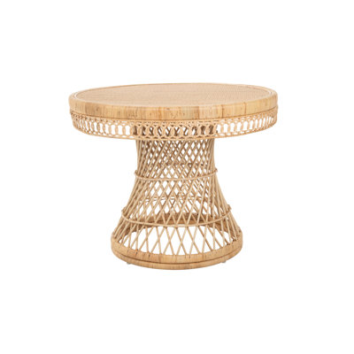 Peacock Round Solid Wood Top Dining Table