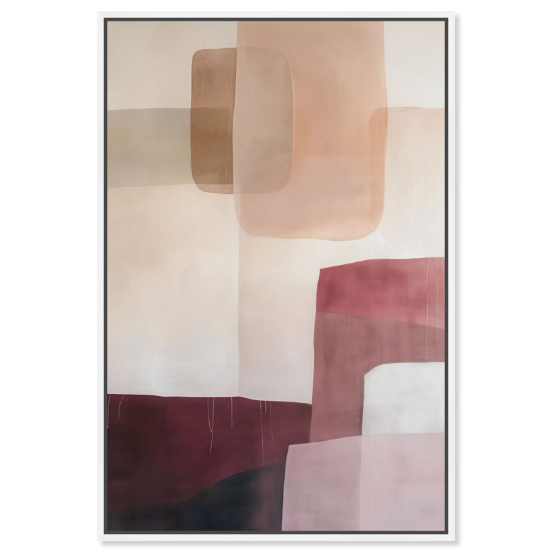 Ruby Dreams I Canvas Abstract Print by Oliver Gal, Black Frame, 10 x 15, 37"H x 25"W, White Frame