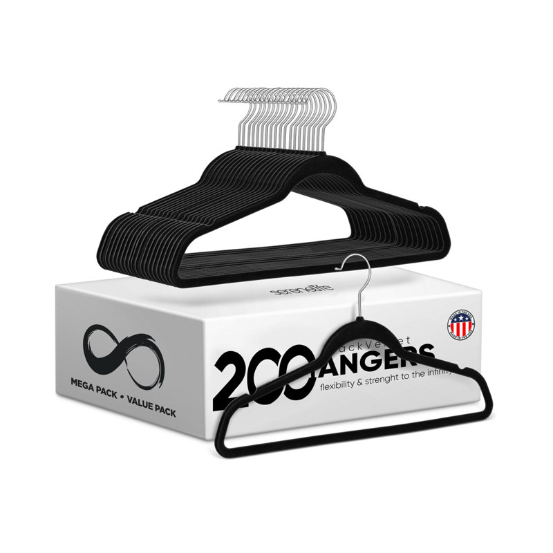 Cintre standard en plastique antidérapant pour costume / manteau