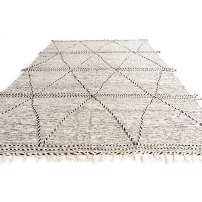 Tapis noir et blanc Odle