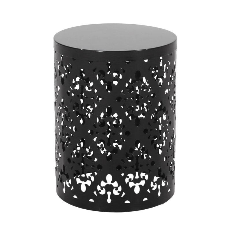 Table de bout d'extérieur en métal - Grand, 17.91" H x 13.78" W x 13.78" D, Black