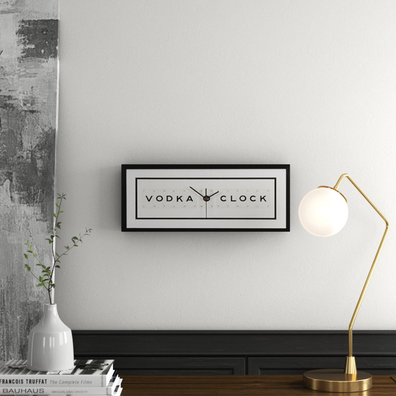 'Vodka O Clock' Framed Textual Art on Wood