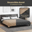  Full Year Duvet Anthracite And Taupe  Microfiber-1096122547