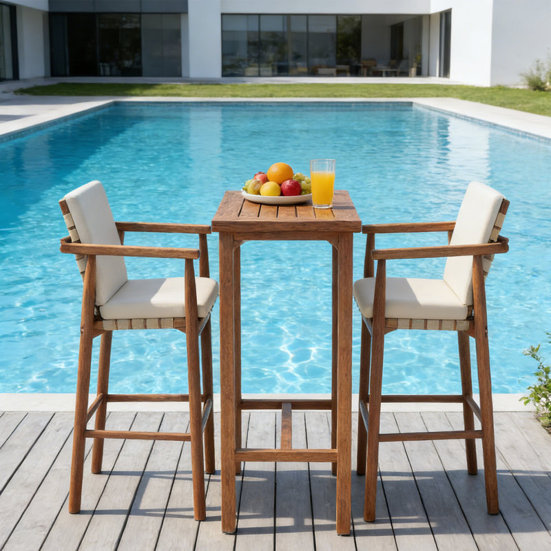 2 - Person Acacia Patio Outdoor Dining Set