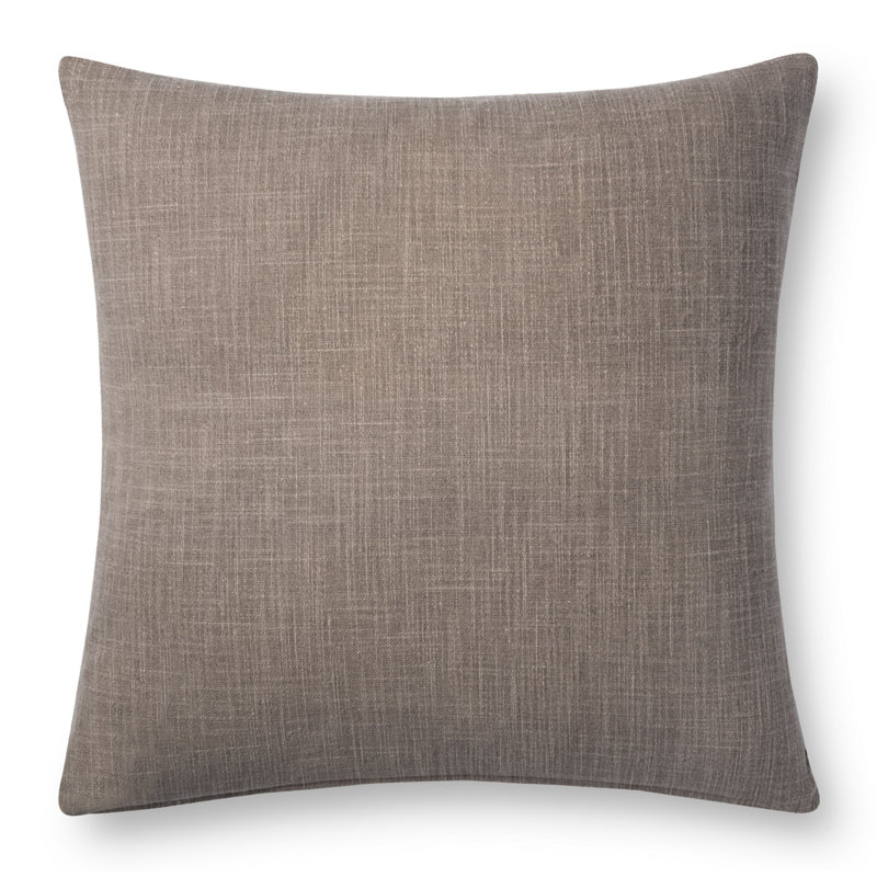 Coussin en coton Glaucia, Sauge, Pas de bourre