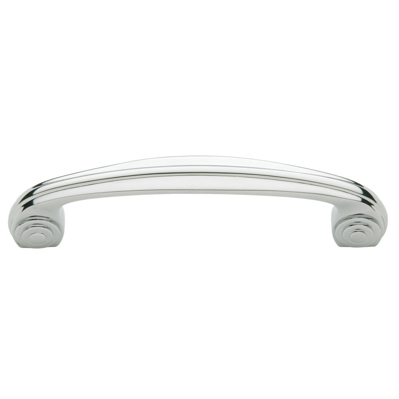 Deco Arch Pull, Polished Brass, 4"