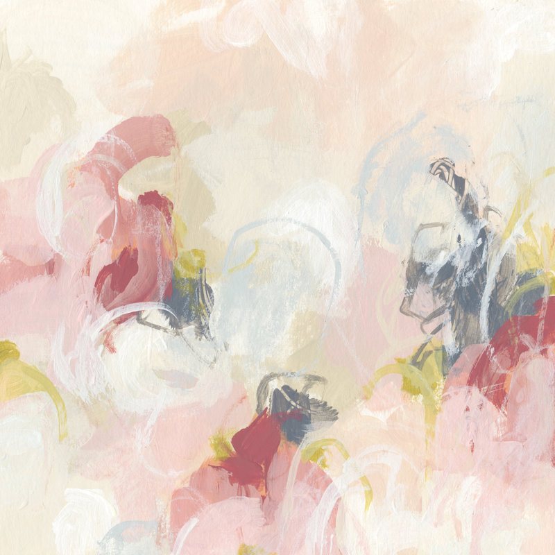 «Cherry Blossom I» par June Erica Vess - reproduction d'art sur toile, H 30 po x l 30 po