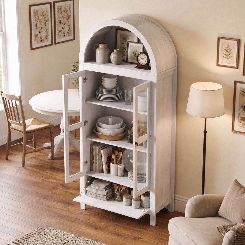 Vitrine de rangement 73 po, White