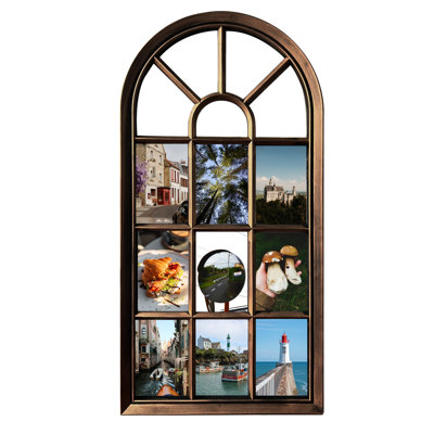 Arched Window 9 Opening Collage Photo Frame for 4x6 Photos