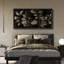 Minimal Botanical Noir Leaves Shadows, reproduction d'art sur toile-98042103-111665134