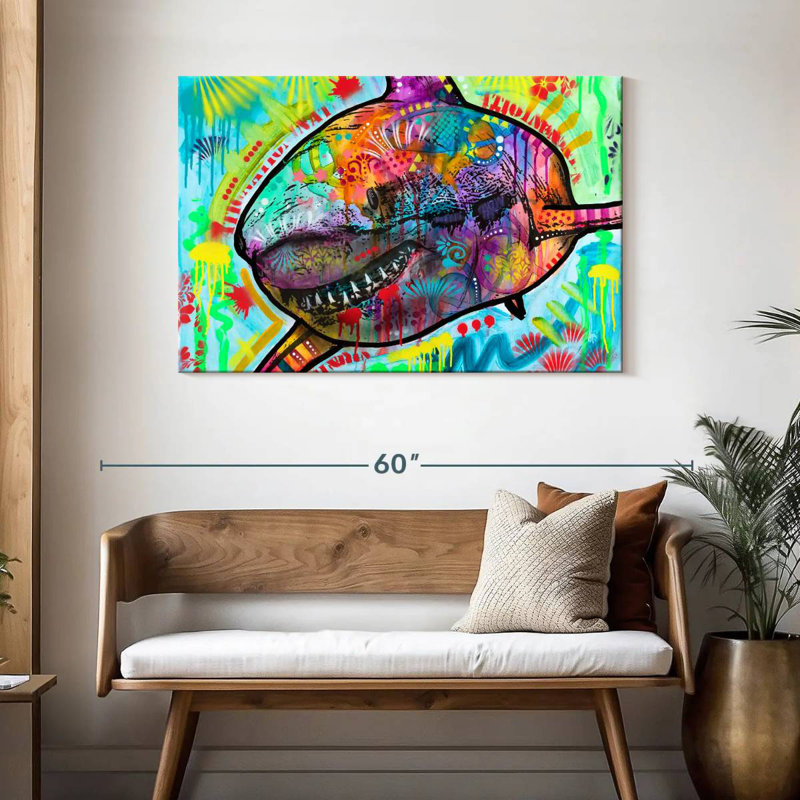 Colorful Shark, 30" H x 45" W