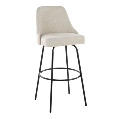 Tabouret de bar contemporain à hauteur fixe avec pivot