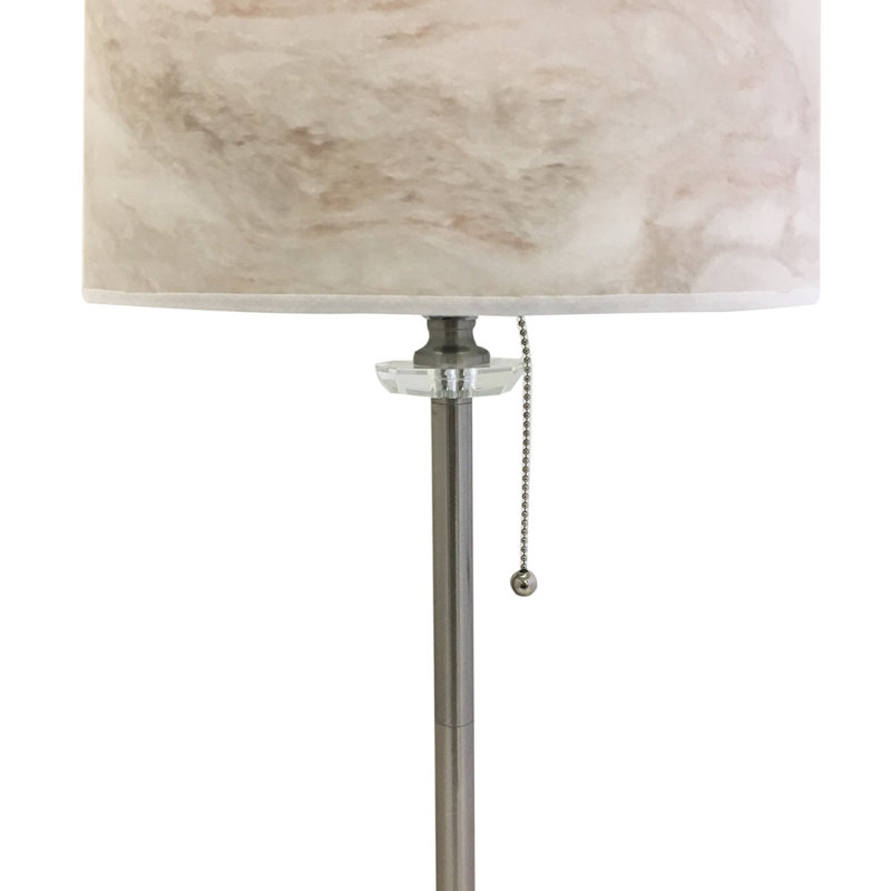 Deason Table Lamp, Brushed Nickel/White