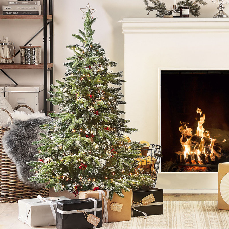 Denali Artificial Pine Christmas Tree, 3.94ft H x 2.79ft W x 2.79ft D