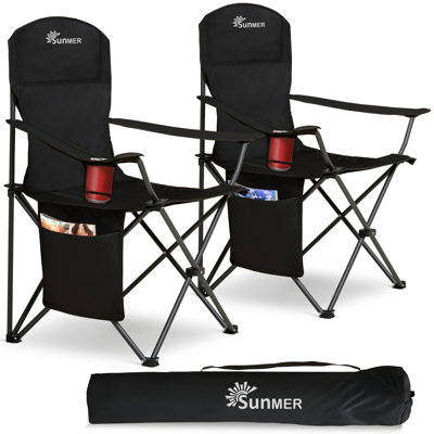 SUNMER Folding Camping Chairs - Extra Wide