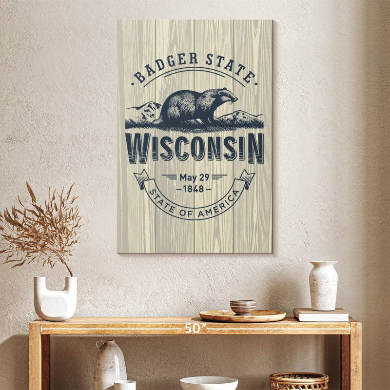 Aime Wisconsin Badgers, H 39 po x l 26 po