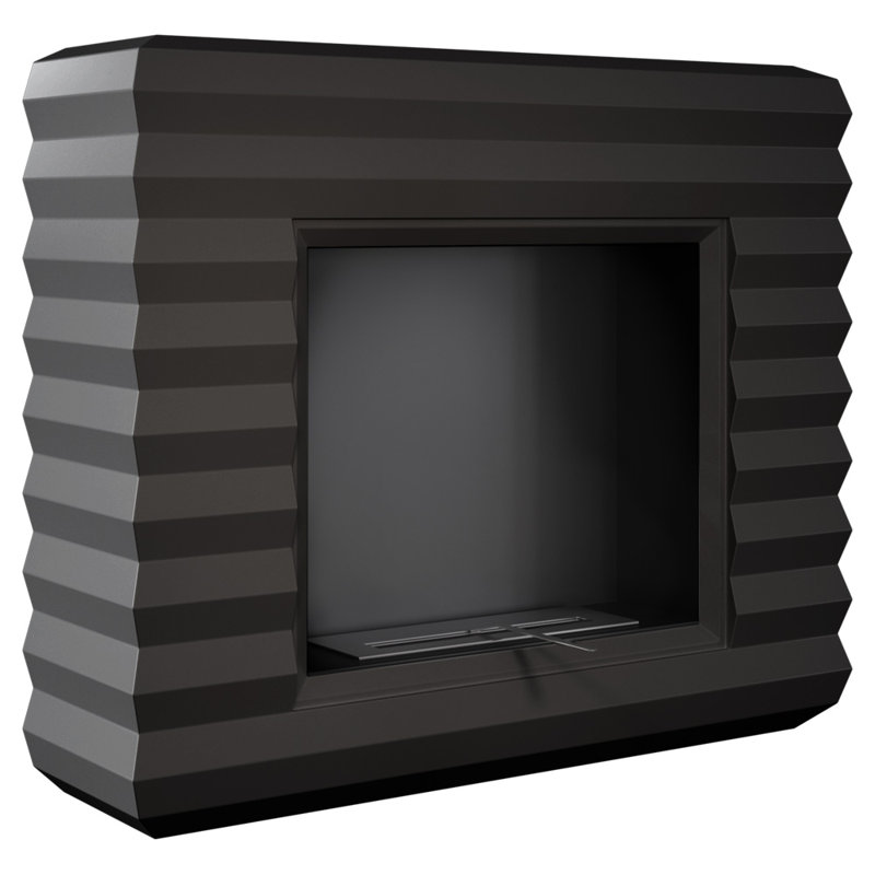 Portal Bio-Fireplace PINUS - VE/FP/B, 37.8" H x 44.8" W x 12.6" D, Black