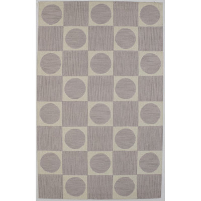 Coram Geometric Handmade Tufted Wool Pale Lilac Area Rug