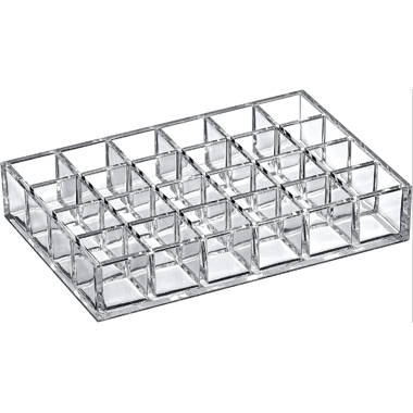 Alexa® Acrylic Makeup Drawer Organizer - Adjustable Dividers, 24 Slots  (Wide)